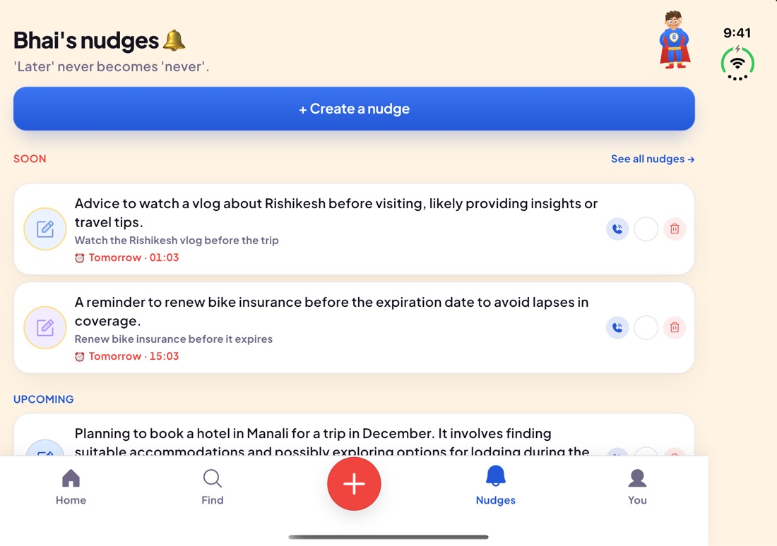 BhaiFinder nudges on iPhone Duo, unfolded